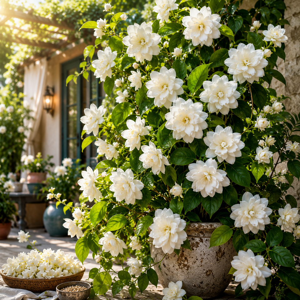 Double Bloom Jasmine Seeds for Fragrant Gardens - Hero Product Image