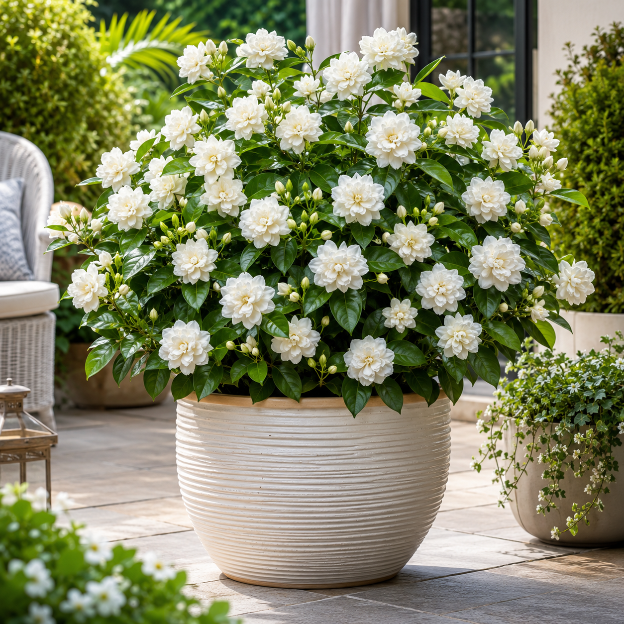 Double Bloom Jasmine Seeds for Fragrant Gardens - Pot / Home Scene