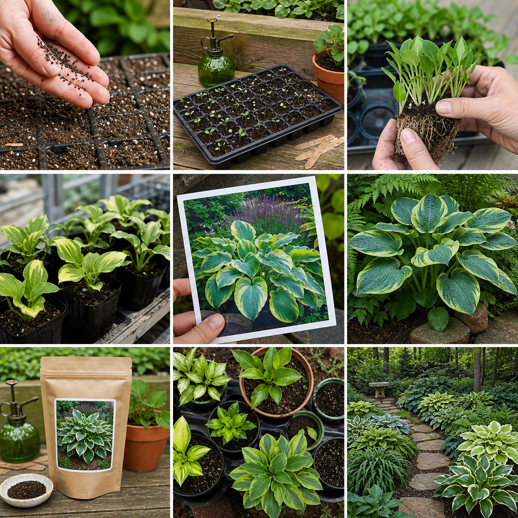Lush Shade Garden Hosta Seeds - Real Seed Tray On Porch