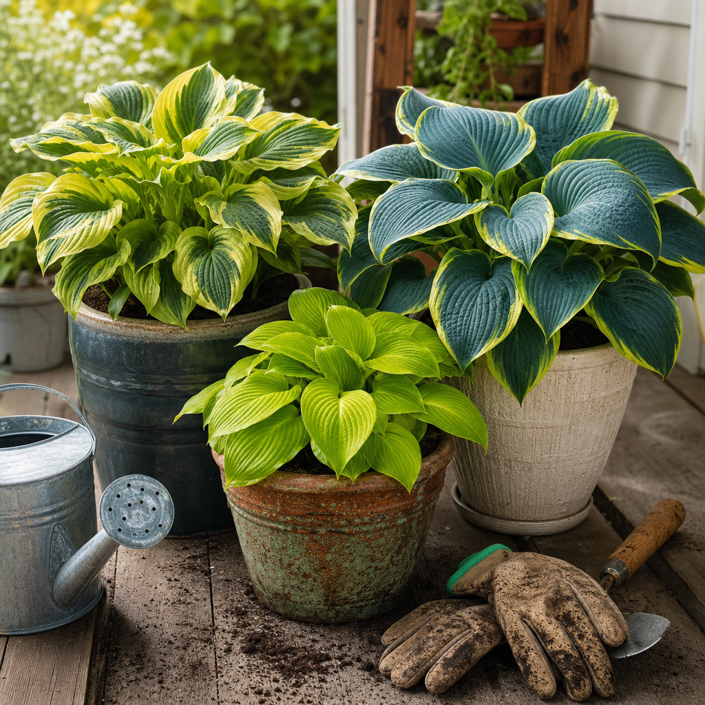 Lush Shade Garden Hosta Seeds - Porch Pot Trio