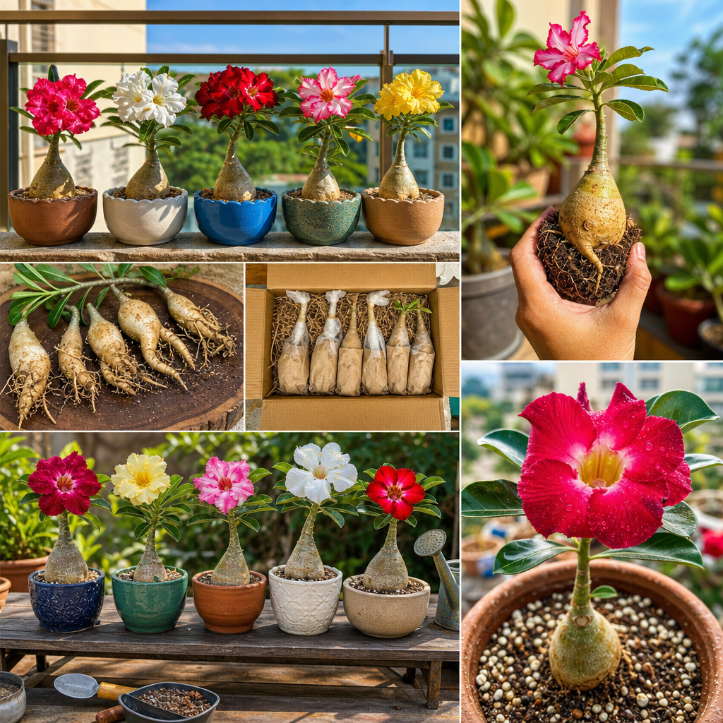 Easy Care Desert Rose Bulbs - Balcony Pot Collection
