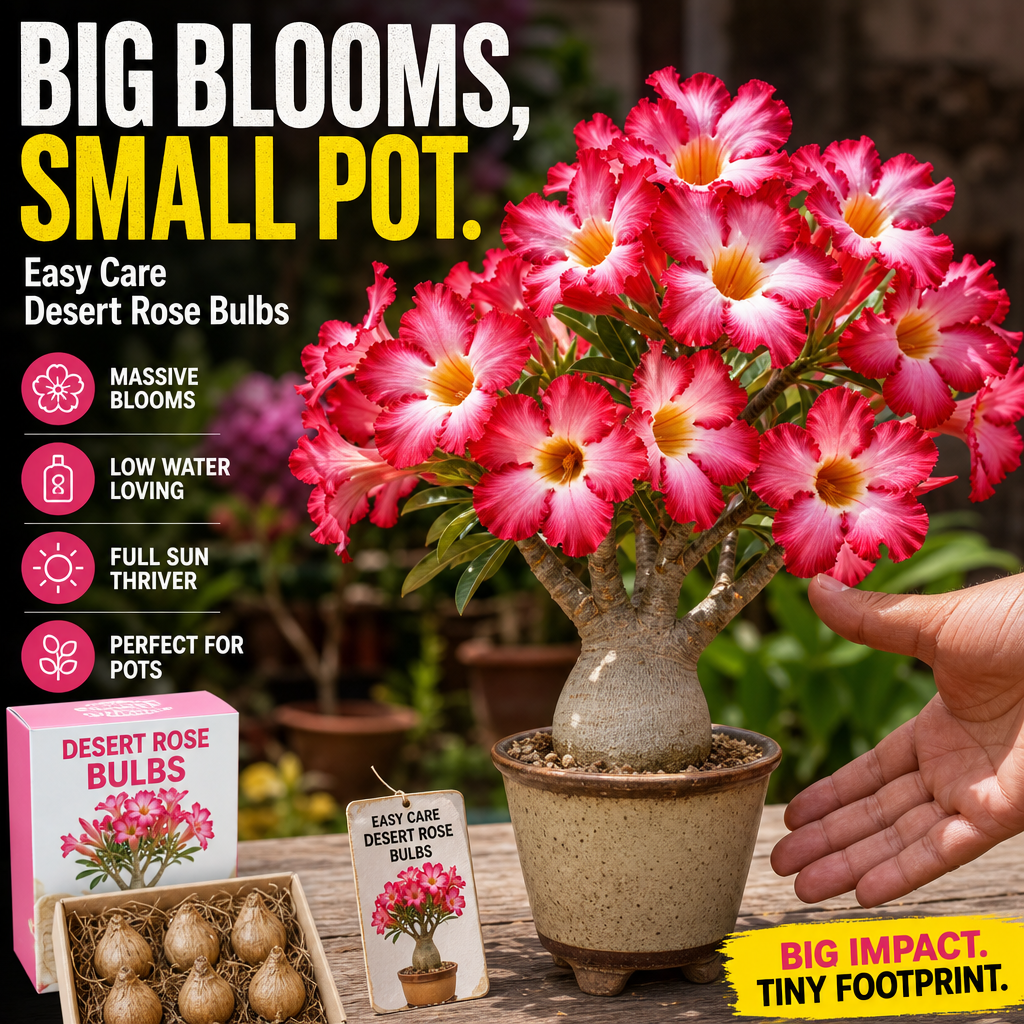 Easy Care Desert Rose Bulbs - Small Pot Big Bloom
