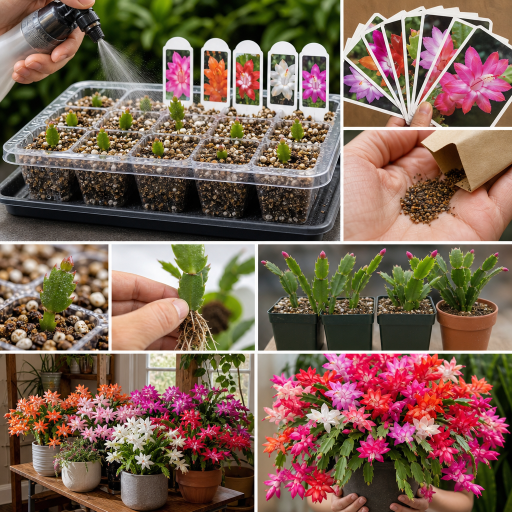 Mixed Color Schlumbergera Seeds for Winter Blooms - Starter Tray Indoor Proof