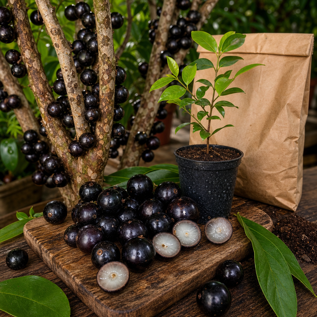 Jaboticaba Tree Starter for Exotic Home Fruit - Exotic Fruit Slice Board