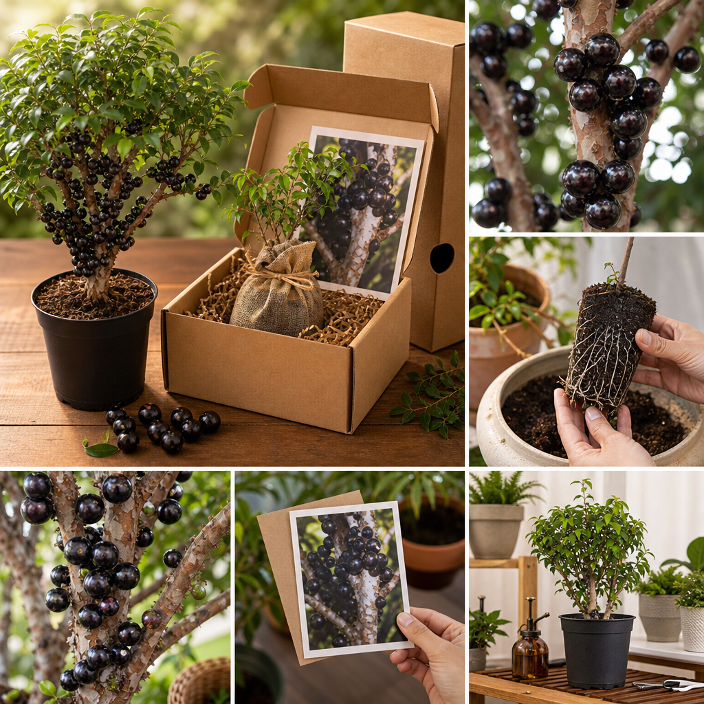 Jaboticaba Tree Starter for Exotic Home Fruit - Giftable Exotic Starter
