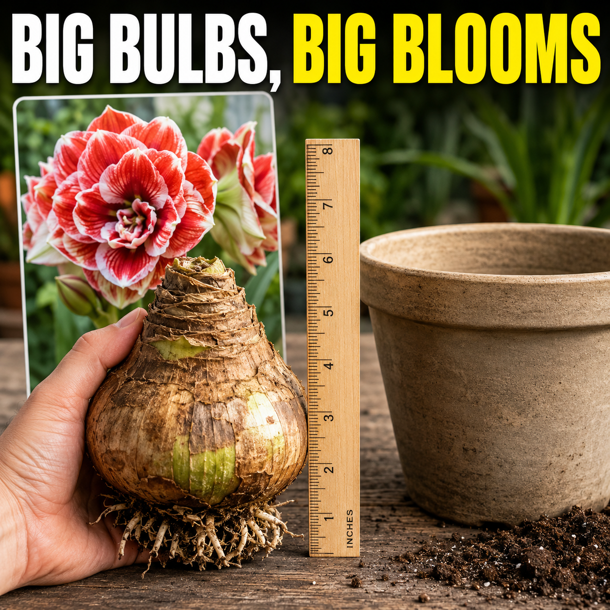 Double Petal Fragrant Amaryllis Bulbs - Large Bulb In Hand