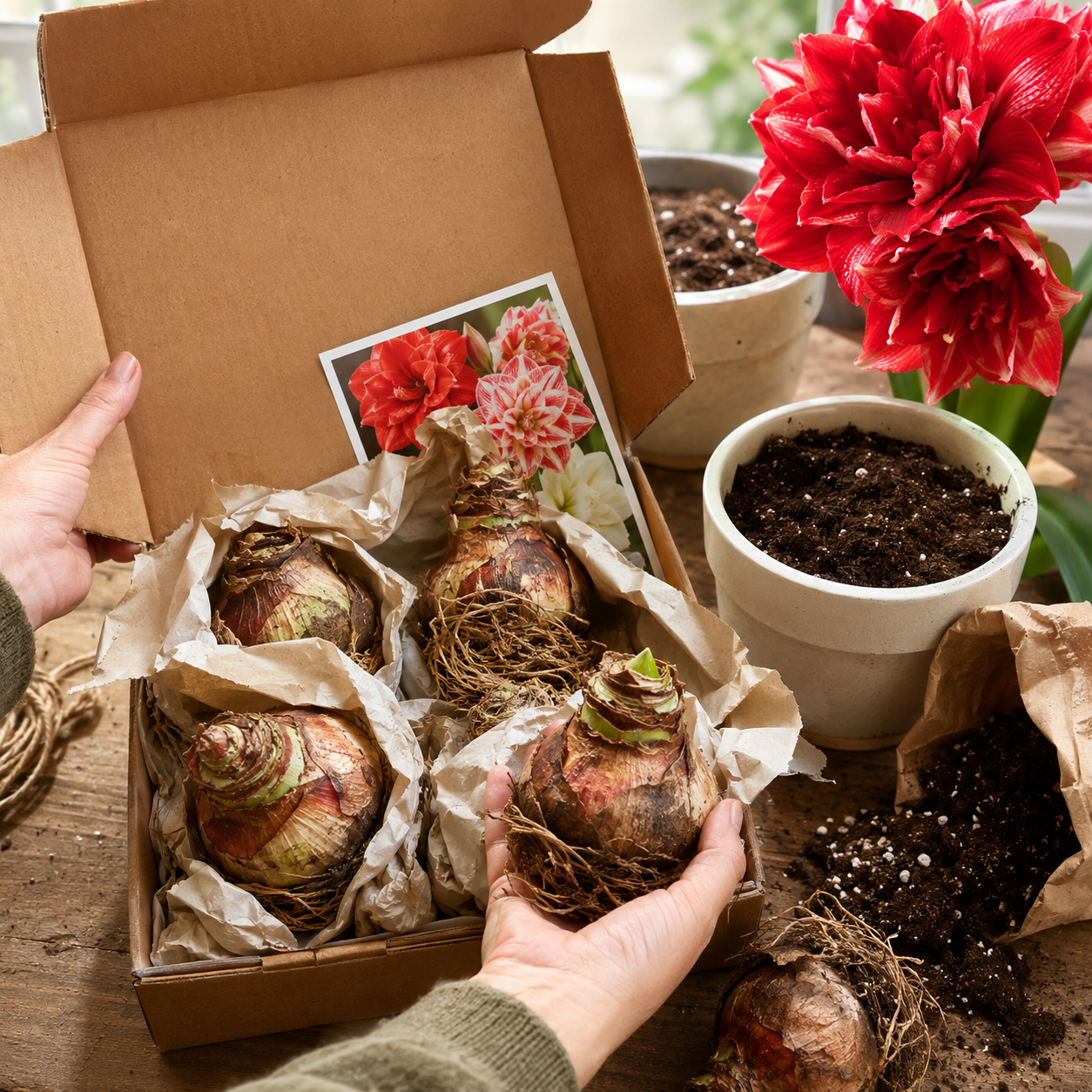 Double Petal Fragrant Amaryllis Bulbs - Unboxing Real Bulbs