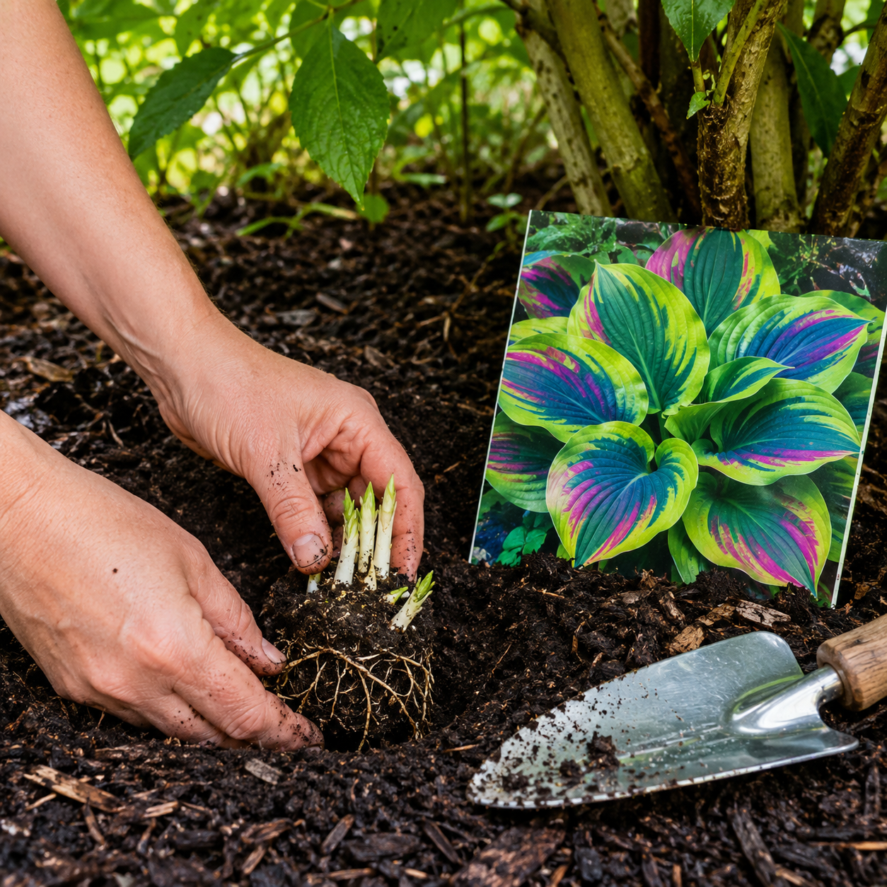 Peacock Flame Hosta Seeds for Bright Foliage - Under Shrub Planting