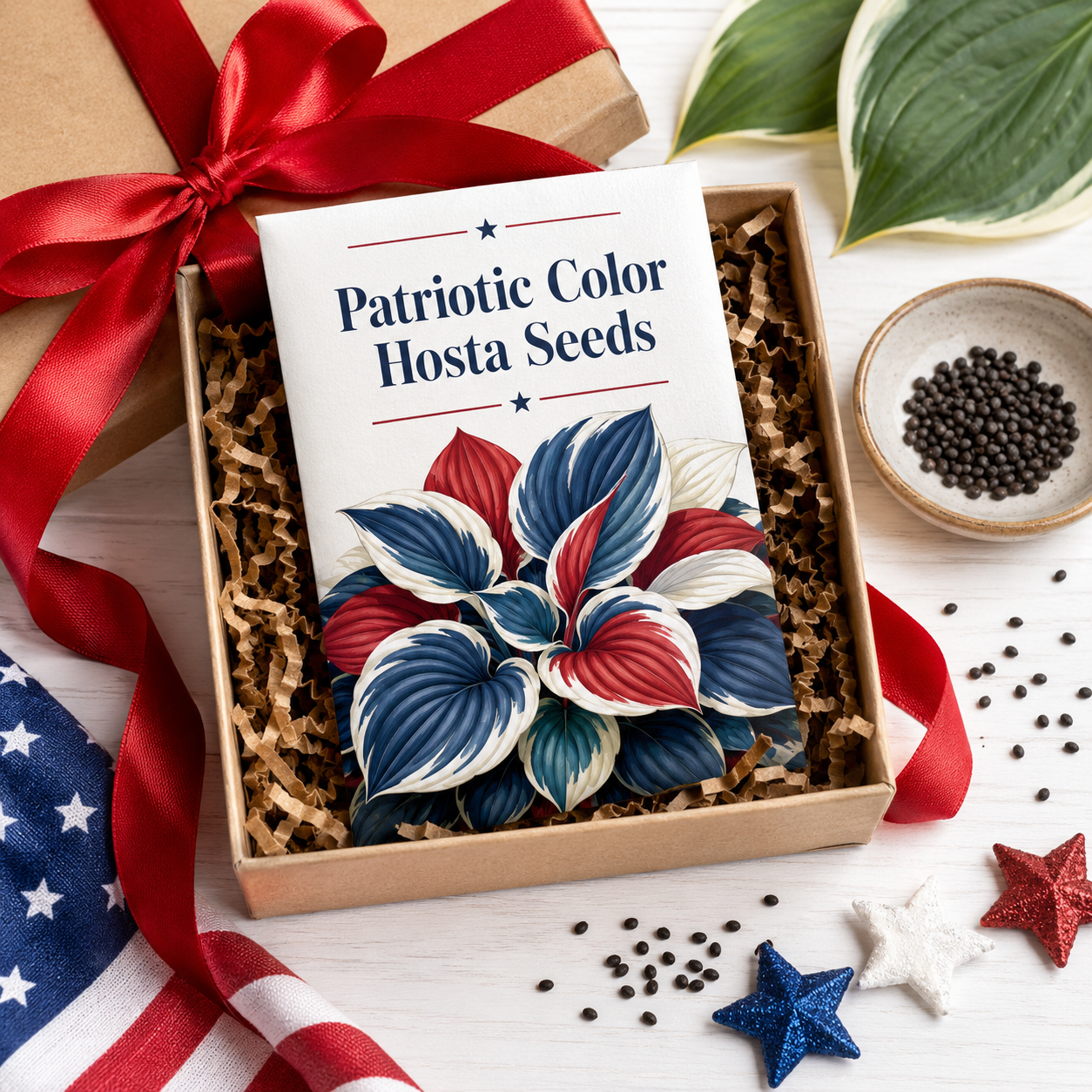 Patriotic Color Hosta Seeds for Shade Gardens size and scale image